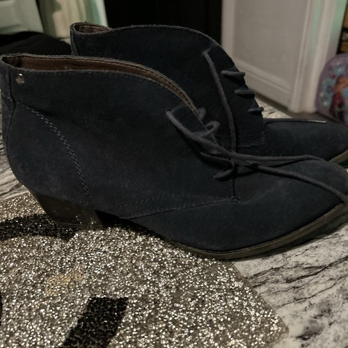 Navy suede footglove - suede,,