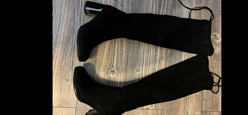Black faux suede - suede, the