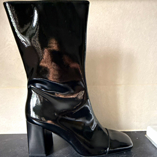 Zara black patent leather - zara,