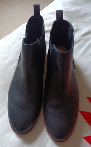 Clarks black leather chelsea - clarks,