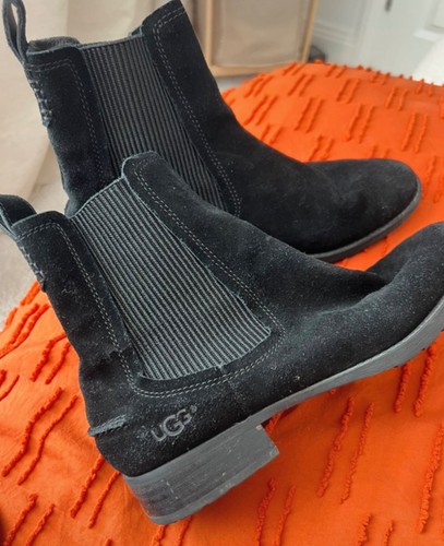 Ugg black chelsea suede boots - suede,