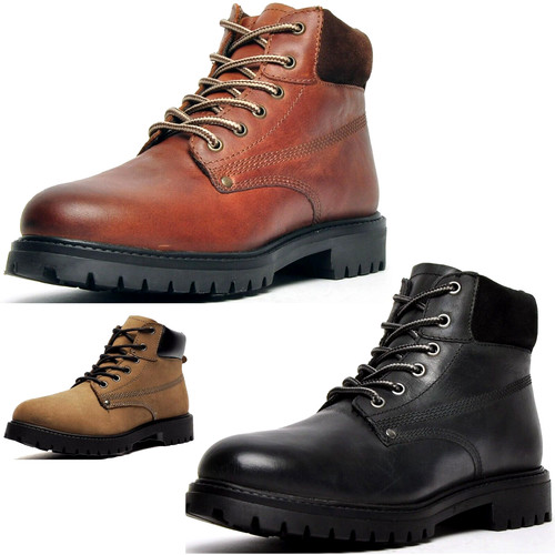 Mens leather military combat - mens,