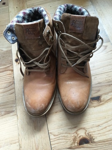 Penguin brown leather - penguin, leather/suede