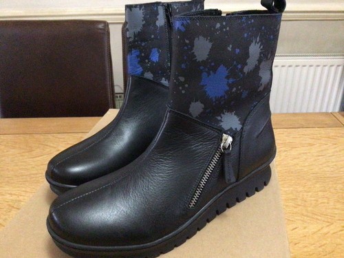 Adesso blue leather ankle - adesso, -blue