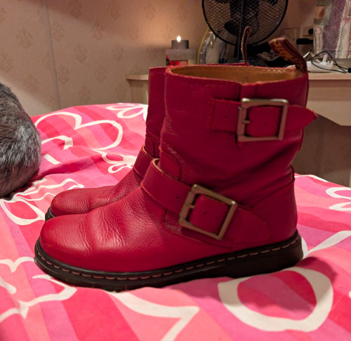 Martens gayle red leather - dr.,