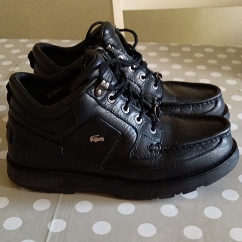 Lacoste men black leather - men's,