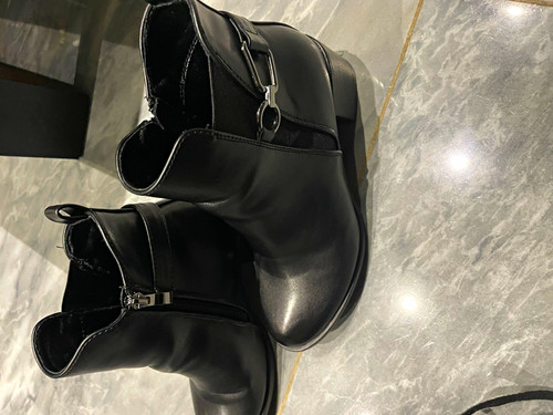 Women black leather ankle - women's,