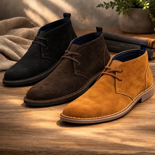 Mens suede leather chukka - mens,