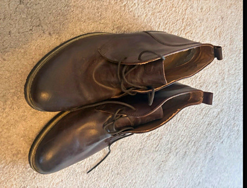 Men brown leather chukka - brown,