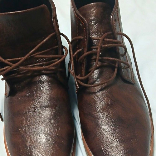 Men brown leather - men's, chukka