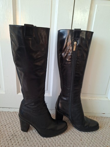 Women black knee high - black,