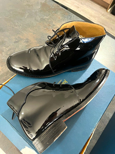 Men black patent - men's,
