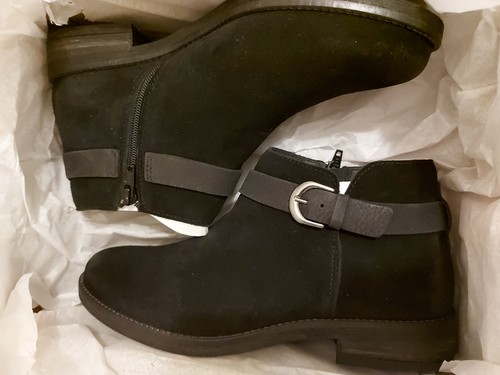 Clarks demi tone black suede - black,