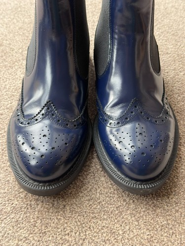 Frau blue leather chelsea - blue,