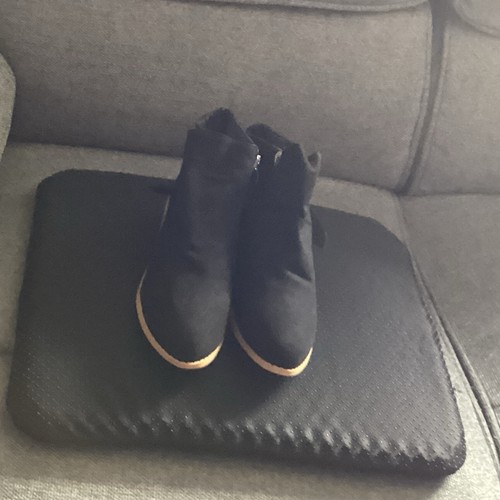 Women black suede ankle - black,