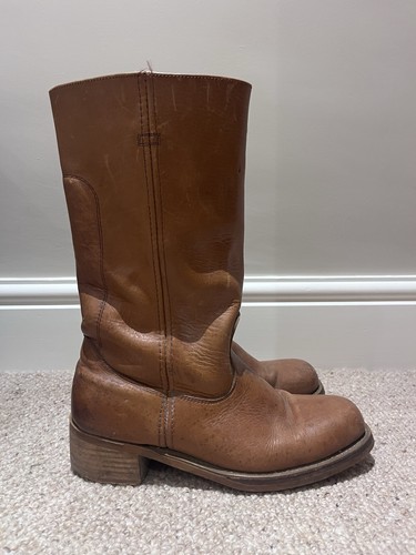 Men brown leather mid calf - brown, mid-calf