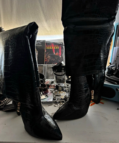 Boohoo black croc - boohoo,