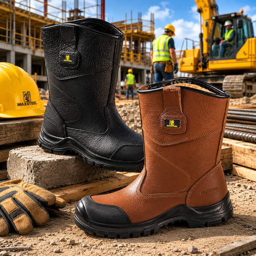 Mens leather rigger boots - leather,
