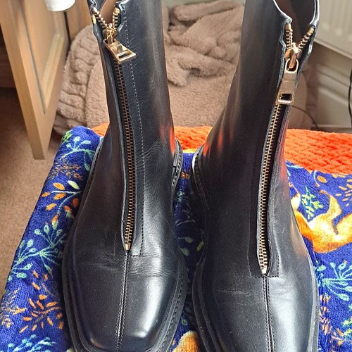 Jigsaw black leather ankle - jigsaw,