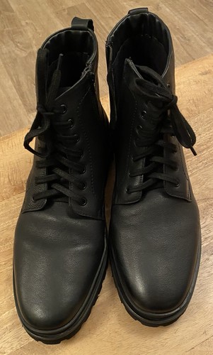 Men black leather - leather, boots