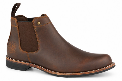 Mens leather ankle boots brown - leather,