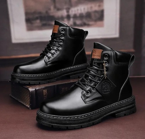 High top boots - top, leather